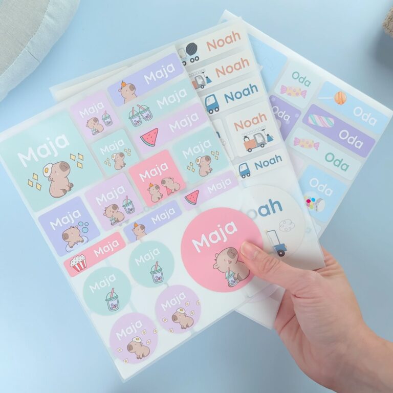 Store navnelapper med Fantus & Fantorangen