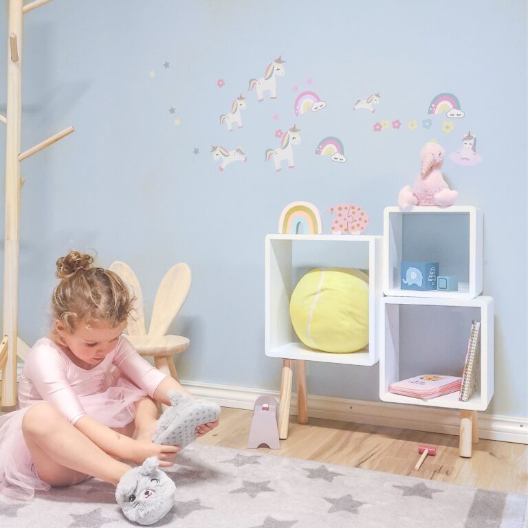 enhjørning wallstickers på jenterom