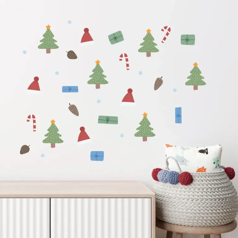 Christmas wallstickers på vegg