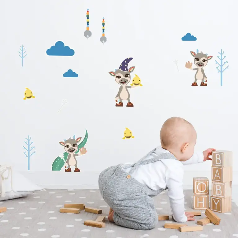 Binnabánnaš wallstickers på barnerom