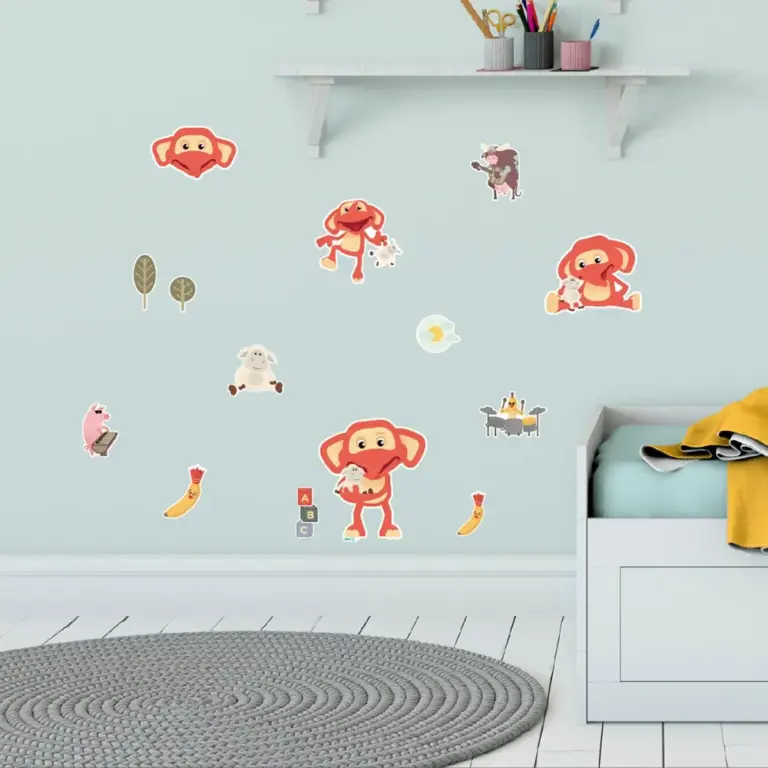 fantorangen wallstickers på barnerom