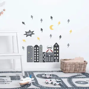 Superhelt wallstickers på barnerommet