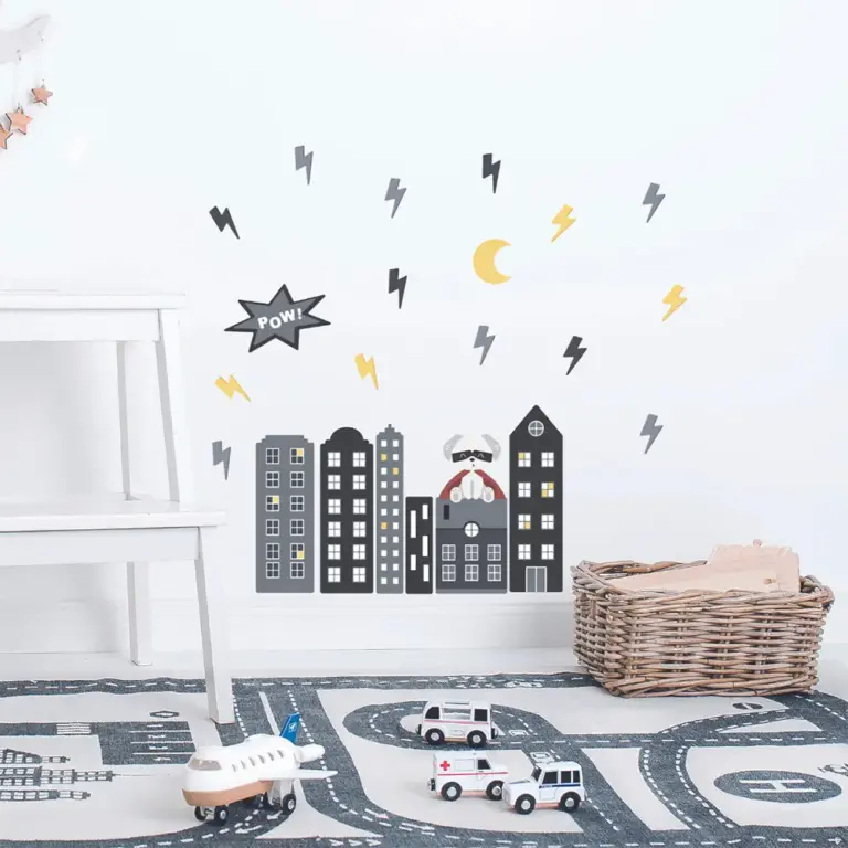 Superhelt wallstickers på barnerommet