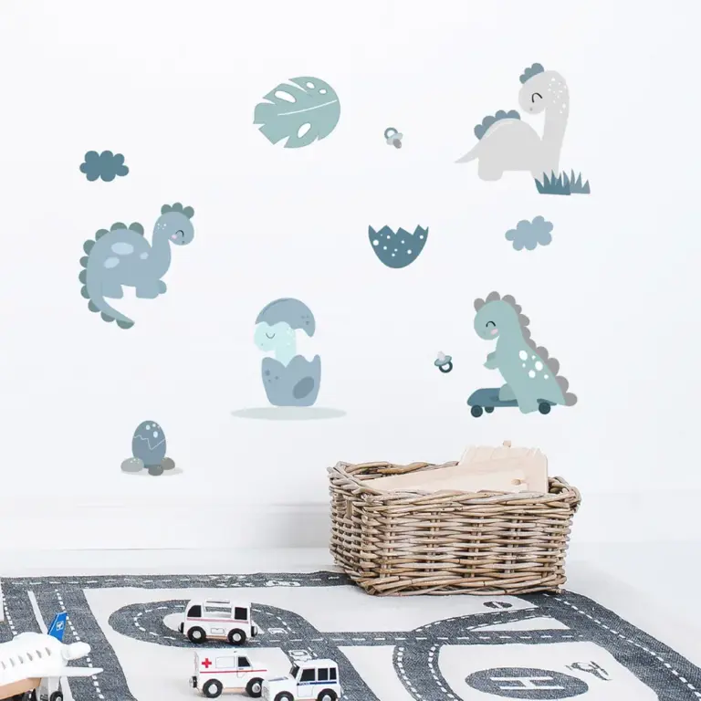 Dinobaby wallstickers på barnerom