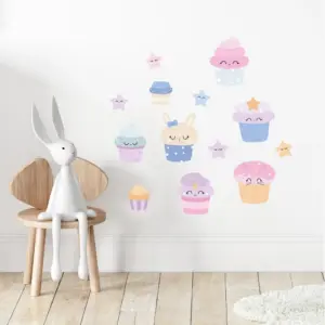 Cupcakes wallstickers på barnerom