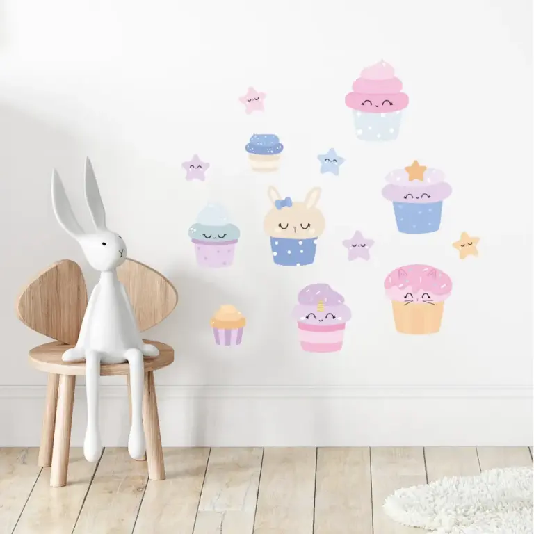 Cupcakes wallstickers på barnerom
