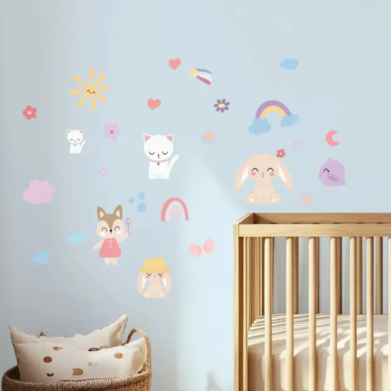 Sommerdyr wallsticker på barnerom