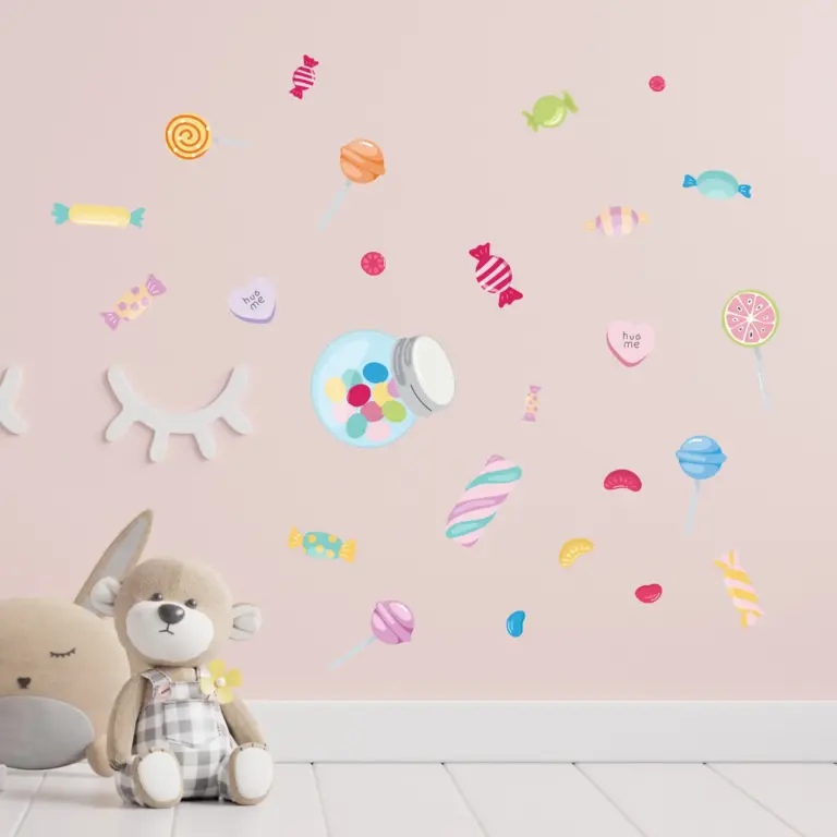 Godteri wallstickers på barnerom