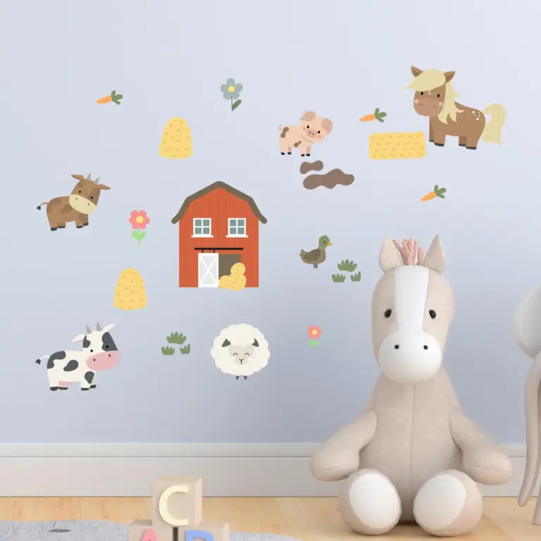 Bondegård wallstickers på barnerom
