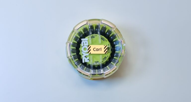 Navnelapper til verktøy