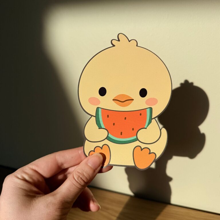 Ducky andunge wallsticker med vannmelon