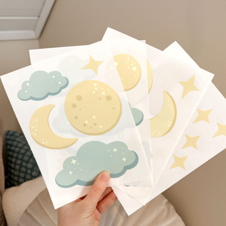 nattehimmel selvlysende wallstickers på barnerom