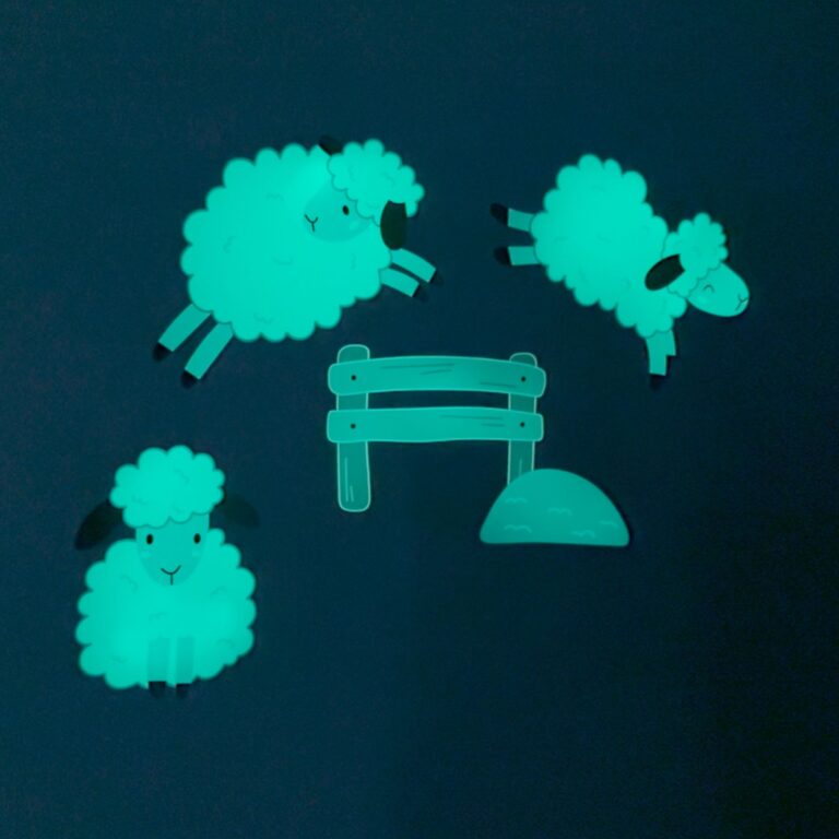 wallstickers som lyser i mørket