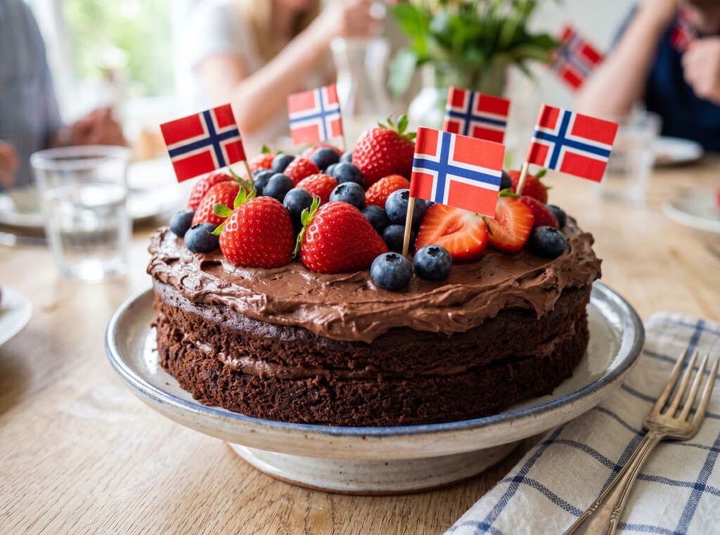 Allergivennlige kaker til 17. Mai for småbarnsforeldre 1 17mai sjokoladekake