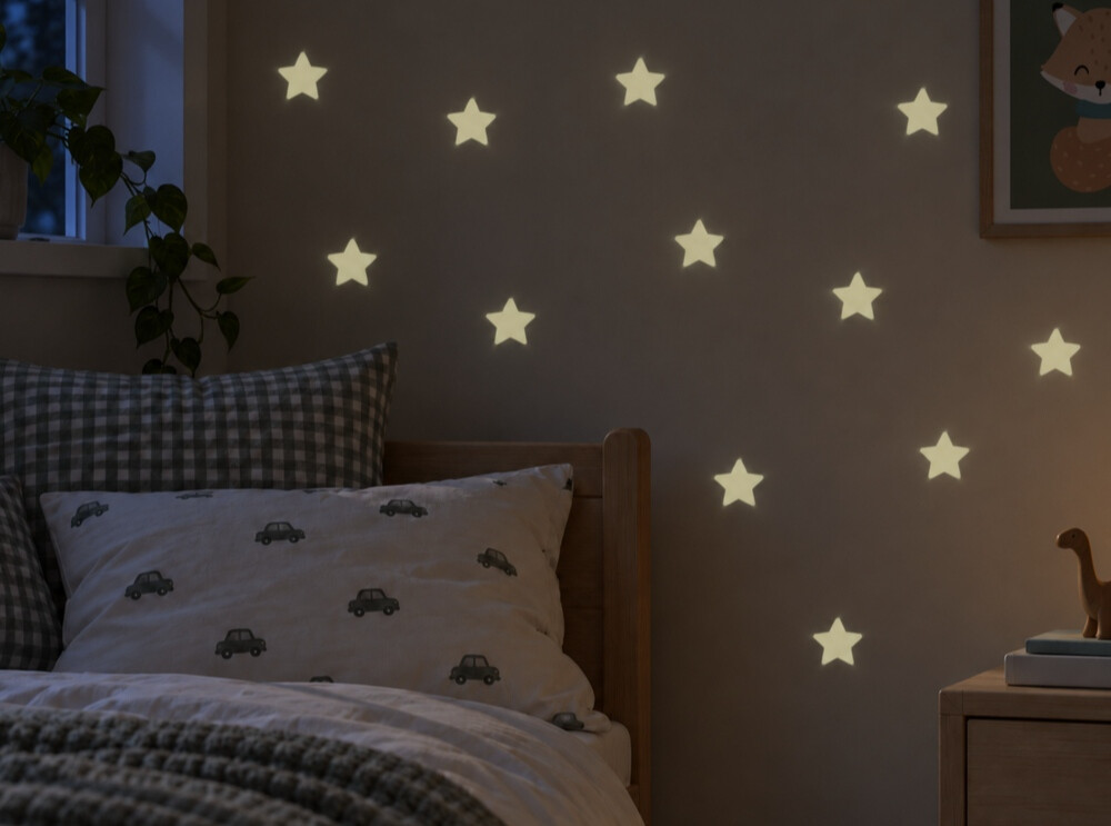 Selvlysende wallstickers på barnerom